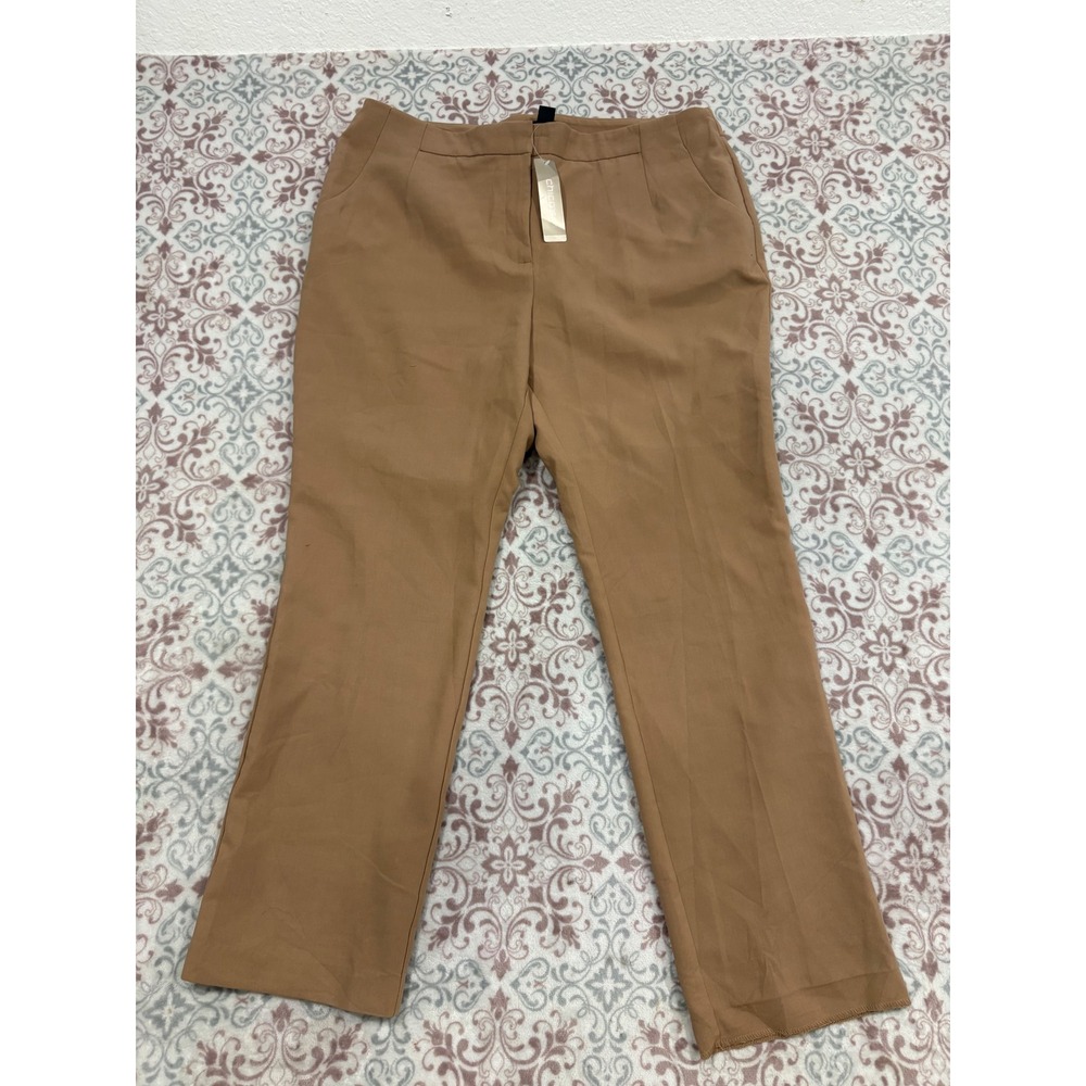 Chico's So Slimming Manhattan Trouser PT Pants Dakota Wheat 2.5 Petite 570211787